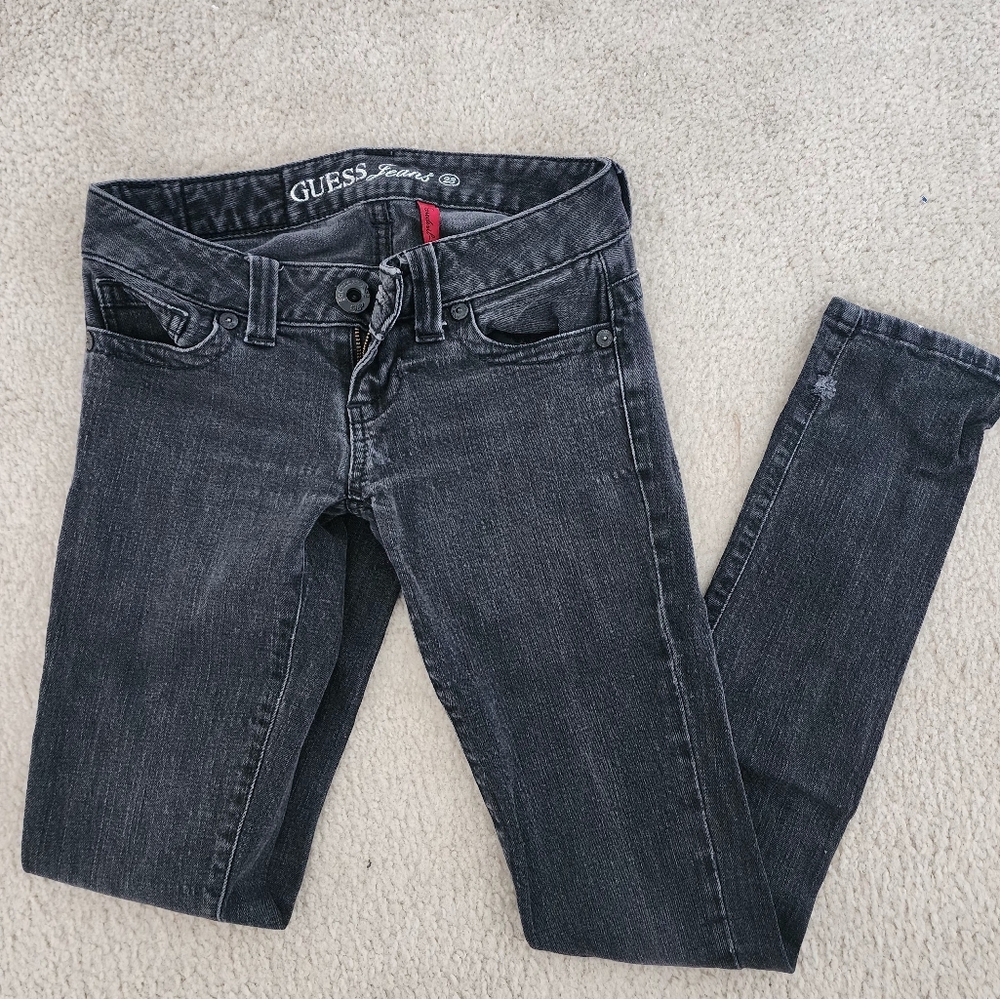 Guess Women's Straight Leg Jeans - Dark Gray
